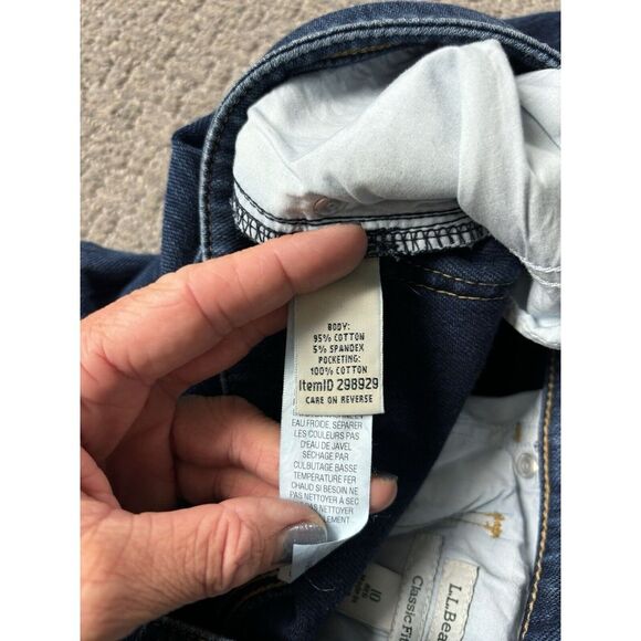 L.L. Bean Women's Denim Jeans Classic Fit Size 10 Stretch High-Rise Blue - Picture 7 of 10